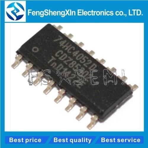 10pcs/lot 74HC4052D 74HC4052 SN74HC4052DR Dual 4-channel analog multiplexer demultiplexer IC SOP-16