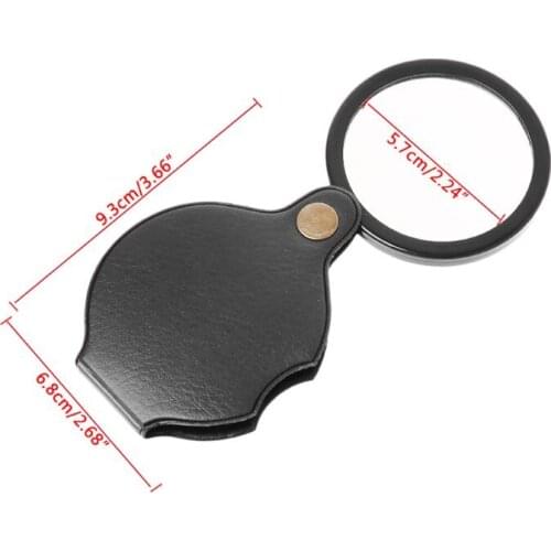 10X Portable Pocket Magnifier Foldable Read Jewelry Magnifying Glass Loupe Lens