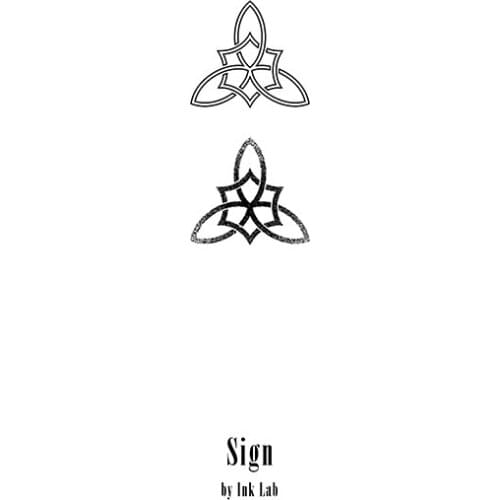 17MM×17MM two-color mini logo tattoo stickers waterproof men and women lasting fresh clavicle arm