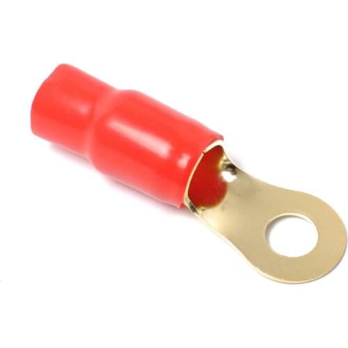 2 Pairs Insulated Ring Spade Wire Heat Shrink Connector Electrical Crimp Terminal - 1/2'' Stud Diameter