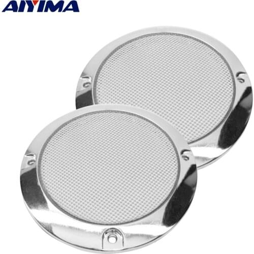 AIYIMA 2Pcs 3 Inch Grille Speaker Protective Cover Ring Car Horn Grille Plastic Frame Spray Painted Metal For Home Theater