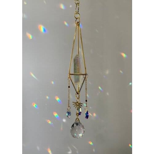 Angel Aura Quartz Crystal Sun-Catcher plant jewelry suncatcher rainbow maker