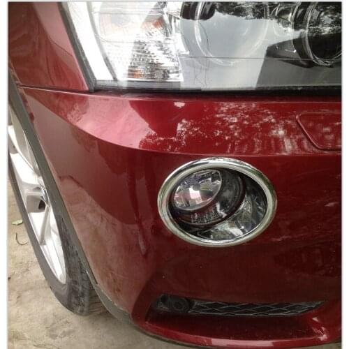Car Styling Front Fog Lamp Cover Head Fog Light Ring Cover For BMW X3 F25 2012 2013 2014 2015 ABS Chrome Plated 2pcs