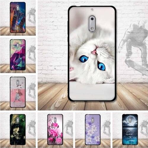 For Nokia 6 Case 5.5'' Cover Soft TPU Silicone Fundas Coque For Nokia 6 Case Cute 3D Cat Bag Black Shell For Nokia 6 Phone Cases
