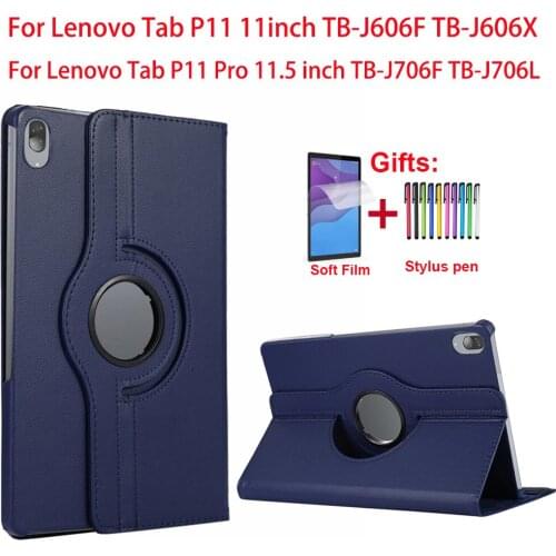 360 Degree Rotating Tablet Case For Lenovo Tab P11 Cover 11 inch TB-J606F TB-J606X P11 Pro Case 11.5 inch TB-J706F TB-J706L Capa