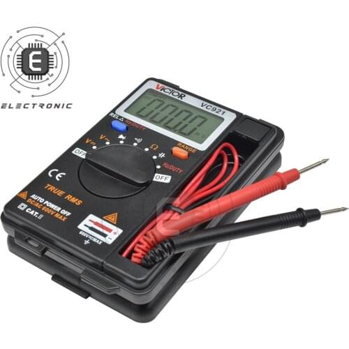 VC921 Digital Multimeter True-RMS Auto Range Frequency AC/DC Voltage 4000 Counts Pocket Size Meter