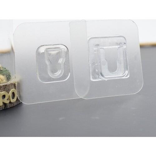 Double-Sided Adhesive Wall Hooks Hanger Strong Transparent Hooks Suction Cup Sucker Wall Storage Holder For Kitchen Bathroo
