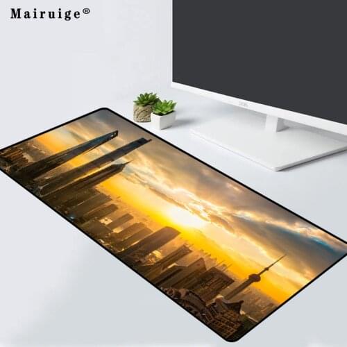 Mairuige Game Mouse Pad City Scenery Pattern Computer Notebook Office Keyboard Game Console Accessories Mouse Pad Desk Mat