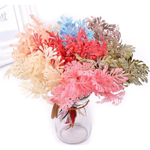 Artificial Grass Bouquet Simulation Ferns Plant Artificial Flowers for DIY Scrapbooking Wedding Decoration Party Supplies