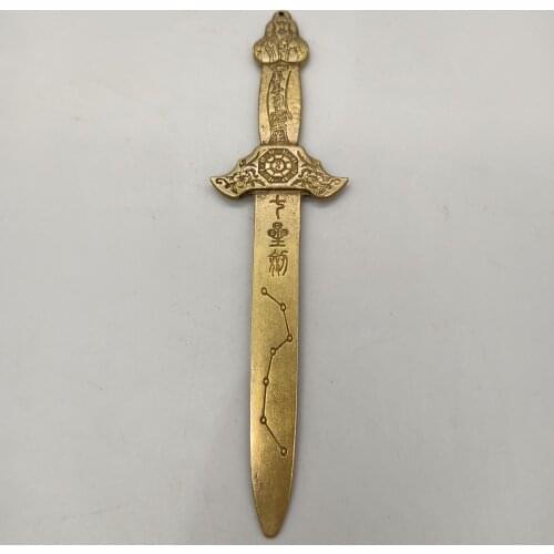 Brass Seven Starsword Against Bad Luck Metal Crafts Home Outfit