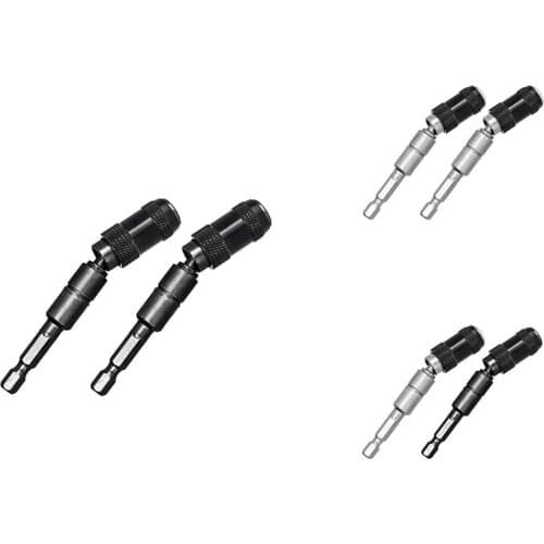 GTBL Magnetic Pivot Drill Bit Holder Tip 1/4 Inch, Bendable Magnetic Screw Drill Pivoting Bit Tip Holder