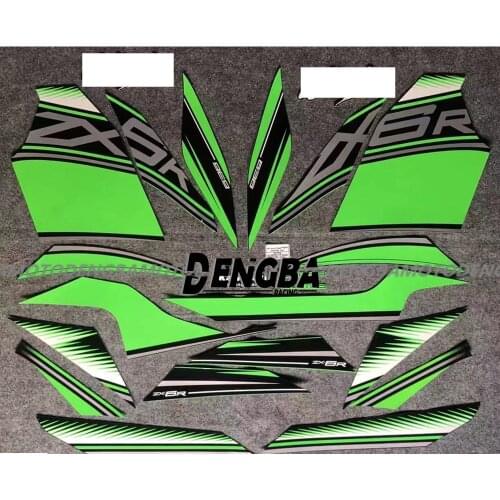 Motorcycle Whole Fairing Sticker Decals Kit for ZX6R ZX-6R 2013-2017 2014 2015 2016