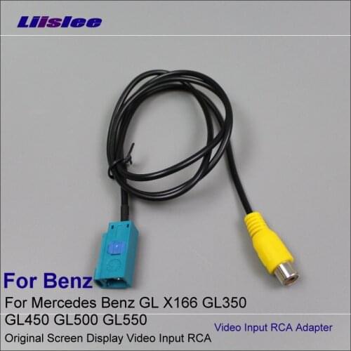 Liislee Original Video Input RCA Adapter Wire For Mercedes Benz GL X166 GL350 GL450 GL500 GL550 Rear Camera Connector Cable