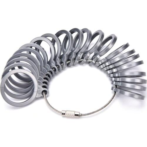 21 Pcs/Set Ring Sizer Finger Sizing Measuring Stick Aluminum Metal Rings Mandrel US Size Jewelry Tool Equipment
