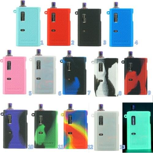 50pcs Anti-slip silicone case for IJOY Mercury Resin Kit texture skin rubber sleeve shield wrap protect cover fit Mercury 12W