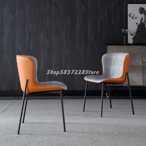 Nordic Dining Chair Family Stool Dining Chair Designers Separate Model Room Back Net Red Makeup Chair Thousand Bird Lattice