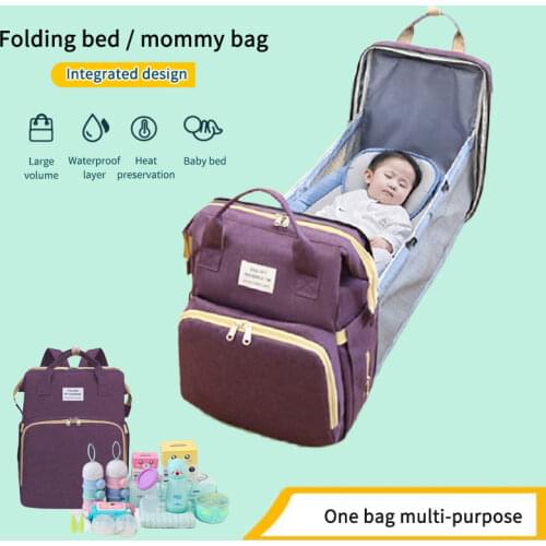 UmaUbaby New Large Capacity Travel Nappy Backpacks Diaper Bag with Changing Bed Waterproof Multifunction Mommy Bag for Baby Care