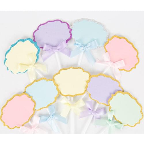 1set= 5PCs Happy Birthday Cake Toppers Cupcake Topper Flags For Wedding Kids Birthday Party Supplies Cake Decoration