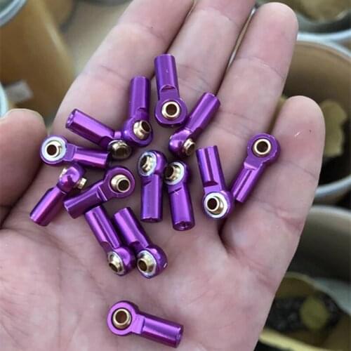 10 stuks Metalen M3 Aluminium Link Spoorstangeind Kogelgewricht voor 1/10 RC Auto Crawler AXIALE SCX10 D90 D110 tamiya racing