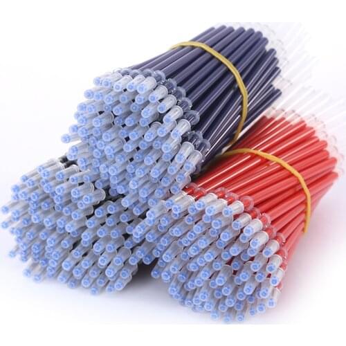 10pcs Neutral Gel Ink Pen Spare Quality Good Black Filled Blue Red 0.5mm (Needle / Bullet Style)