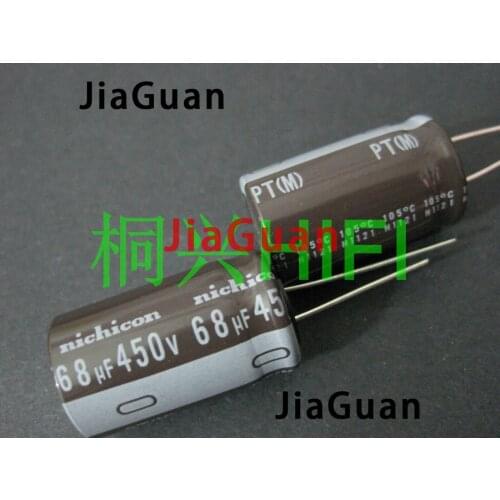 10PCS NICHICON PT 450V68UF 18X31MM electrolytic capacitor 68uF/450V High frequency long life 68UF 450V