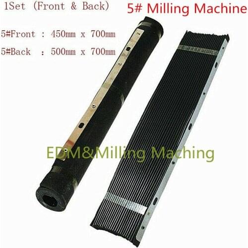 2PC/Set CNC 5# Milling Machine Accordion Type & Retractable Way Cover 450X700m 500X700mm (Front & Back) For Bridgeport Mill Part