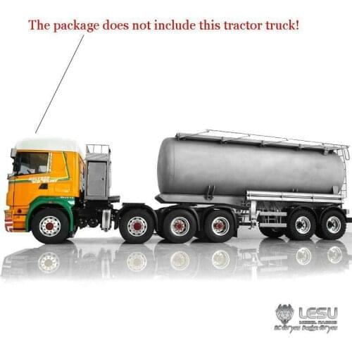 20Foot LESU Metal Oil Tank Truck Gas-tanker Semi Trailer 1/14 Remote Control Tractor Model TH14419-SMT5