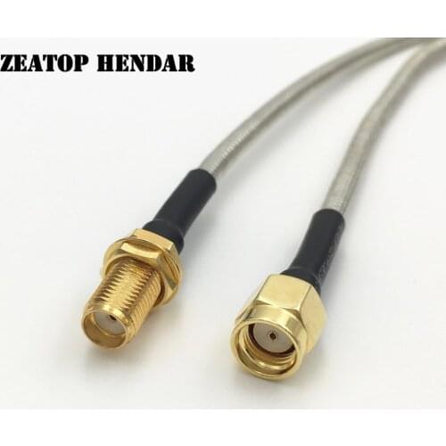 5Pcs RP-SMA Male Jack to SMA Female Plug Semi Rigid RG402 Cable RF Semi-rigid Coaxial Pigtail Wire 10CM 15CM 20CM 30CM 50CM 1M