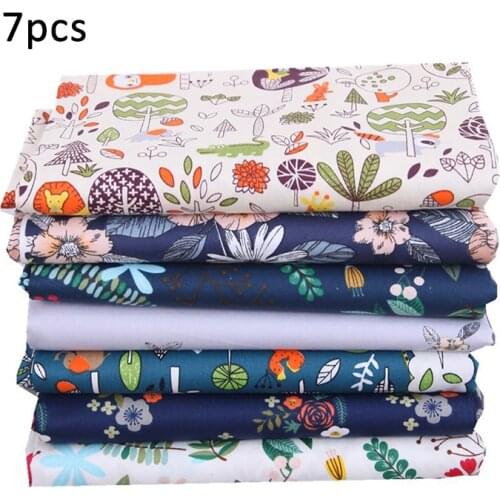 6Pcs/7Pcs Nordic Style Patchwork Cloth Cotton Printed Fabric DIY Handmade Baby Child Clothes Sewing Supplies