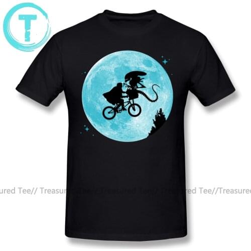 E.T T Shirt Cartoon Print E.T. Vs Aliens T-Shirt Classic Mens Tee Shirt Cotton Short Sleeves Funny Graphic 6xl Casual Tshirt