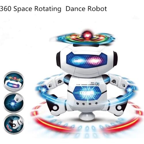 Electronic Robot Walking Dancing Singing Robot with Musical and Colorful Flashing Lights Body Spinning Robot Toy Gift for Kids