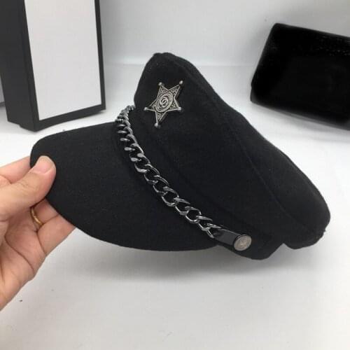 And mens and womens fashionable cap navy in same hat Korean fashion star anise newsboy cap sailor hat Visors