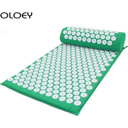 Yoga Mat Massage Cushion Acupuncture Sets Relieve Stress Back Pain Acupressure Mat Pillow Massage Rose Spike Massage Relaxation