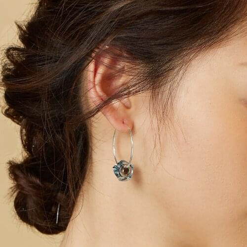 LEKANI Women's Silver Earrings