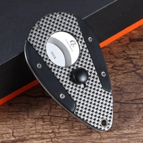 GALINER Carbon Fiber Metal Cigar Cutter Sharp Guillotine Tobacco Smoking Cutting Tool Portable Luxury Cutter For Cigars