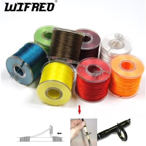 Wifreo 150m/Spool Fishing Rod Guides Wrap Line Eyelet Tying Line Red White Yellow Blue Roding Building Material