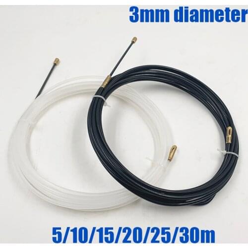 3mm 5/10/15/20m Nylon Electric Cable Push Pullers Duct Snake Rodder Fish Tape Wire Pulling Puller