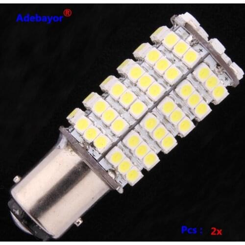 Wholesale 2pcs/lot 1157 BAY15D 120 LED 3528 SMD White DC 12V Car Bulb Stop Tail Brake Light Rear Lamp free shipping