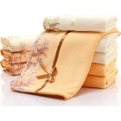 35*75cm microfiber Hand Towels Elegant Embroidered Bathroom Hand Towels Face Hand Towels toallas strandlaken 2pcs/set free ship