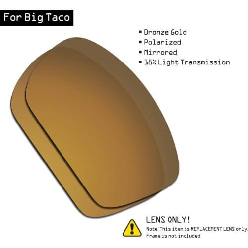SmartVLT Polarized Sunglasses Replacement Lenses for Oakley Big Taco - Bronze Gold