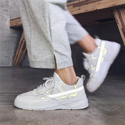 Casual Shoes Men Reflective Sneakers Mens Sneakers Fashion Breathable Shoes Sapato Masculino zapatos hombre vestir V16-48
