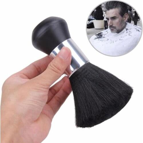 Soft Black Professional Hair Cutting Fibres Bristle Brush Neck Duster Salon Barbers Hairdressing Cleaner Styling Make Tools
