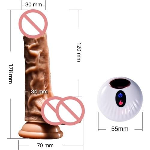 New Arrivals Huge Vibrating Heating Realistic Dildo Wireless Remote Swing Penis Vibrator Cock Penis Sex Toys For Women Lesbian