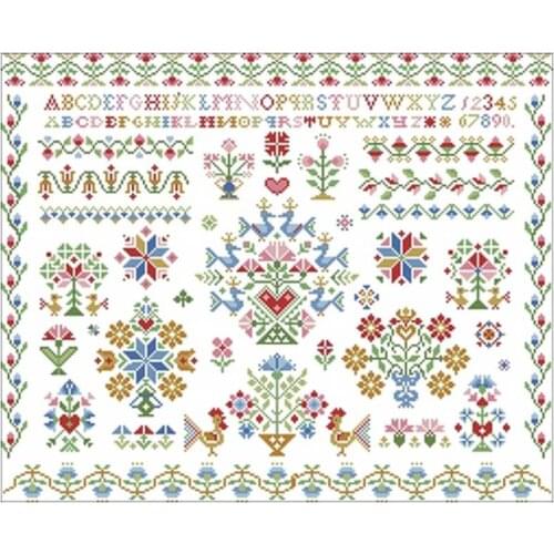 Flower and Bird Park patterns Counted Cross Stitch 11CT 14CT 18CT DIY Chinese Cross Stitch Kits Embroidery Needlework Sets