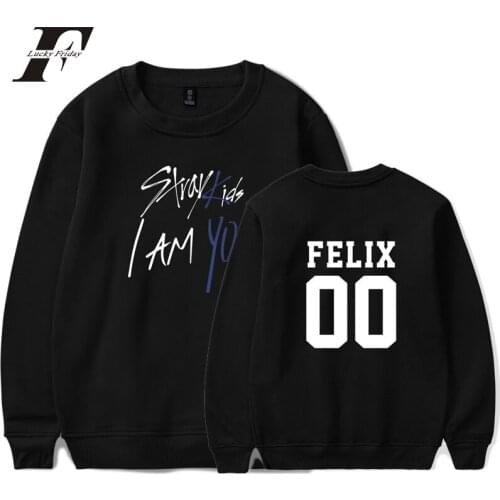 LUCKYFRIDAYF 2018 Stray Kids I Am You LELIX 00 Idol overiszed hoodies Sweatshirts Women Capless Pullover clothes Plus Size 4XL