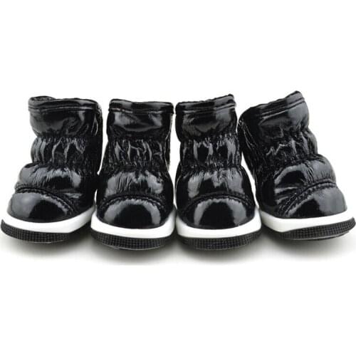 Comfortable 4 pcs/set Pet Cat Dog Snow Shoes Waterproof Winter Cutton Warm Boots For Dogs Walk On Snowfield Non-Slip Booties