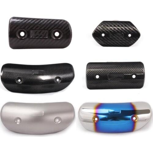 Motorcycle Exhaust Pipe Carbon Fiber Protector Heat Shield Cover Guard Anti-scalding Cover For Most moto Scooter Cover