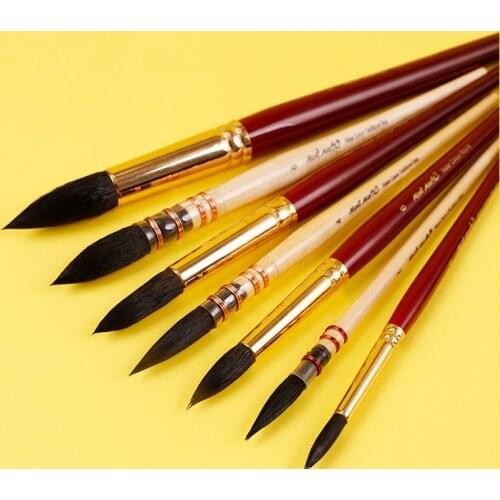 1pcs squirrel hair watercolor pen round peak sharp peak non-shedding watercolor brush gouache paint brush painting art supplies