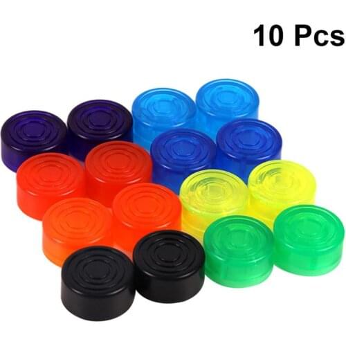 10Pcs Guitar Effect Footswitch Topper Foot Nail Cap Pedal Topper Anti-Slip Colorful Protection Cap for Guitar Pedal Effect