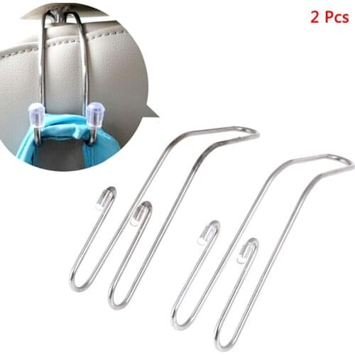 2pcs Auto Hanger Bag Holder for Car Bag Purse Cloth Grocery Storage Clips Automotive Metal Car Seat Hook Auto Fastener